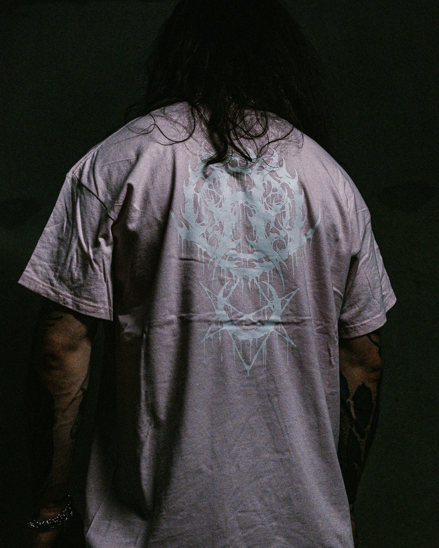 MOON & PENTAGRAM - T-SHIRT - BLACK/PINK